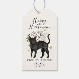 Para Regalos Etiquetas de regalo de Halloween Gato Negro