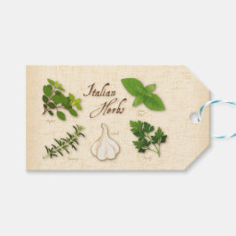 Para Regalos Etiquetas de regalo de hierbas italianas