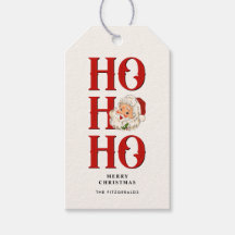 Etiquetas de regalo de Ho Ho Ho Ho Ho Ho Vintage d