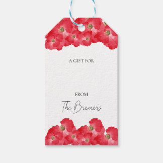 Para Regalos Etiquetas de regalo de la amapola roja