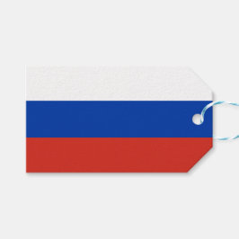 Para Regalos Etiquetas de regalo de la bandera rusa (Rusia)