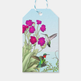 Para Regalos Etiquetas de regalo de la pareja del colibrí que r
