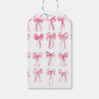 Para Regalos etiquetas de regalo de lazo coquette rosa