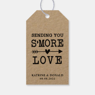 Para Regalos Etiquetas de regalo de los Bodas de amor rusticos