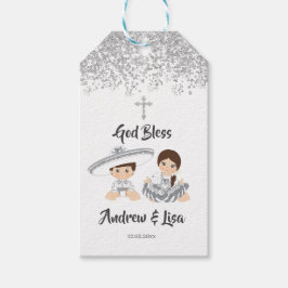 Para Regalos Etiquetas de regalo de los gemelos Charro Baptism