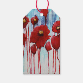 Para Regalos Etiquetas de regalo de los Poppies Rojos