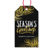 Etiquetas de regalo de los saludos de la temporada