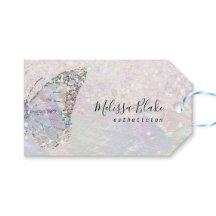 etiquetas de regalo de mariposa de nacre falsa