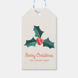 Para Regalos Etiquetas de regalo de mistletocolor de agua