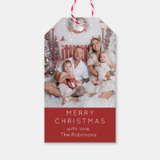 Para Regalos Etiquetas de regalo de Navidad con foto familiar e