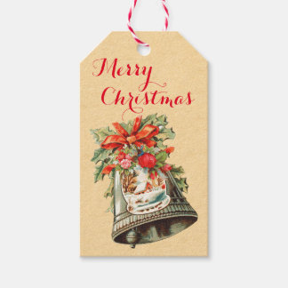 Para Regalos Etiquetas de regalo de Navidad de Bells Vintage