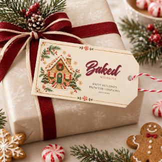 Para Regalos Etiquetas de regalo de Navidad de Casa de Jengibre