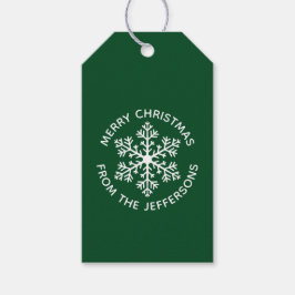 Para Regalos Etiquetas de regalo de Navidad de copo de nieve ve