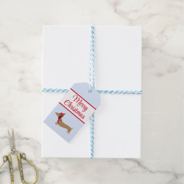 Para Regalos Etiquetas de regalo de Navidad de Dachshund con ca