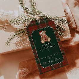 Para Regalos Etiquetas de regalo de Navidad de osito de felpa a