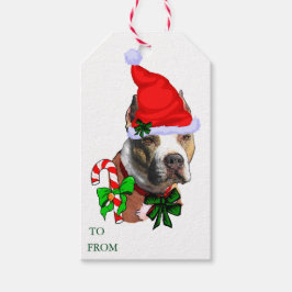 Para Regalos Etiquetas de regalo de Navidad de Pit Bull