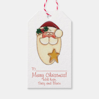 Para Regalos Etiquetas de regalo de Navidad de Santa personaliz