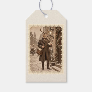 Para Regalos Etiquetas de regalo de Navidad del cartero ciervo