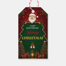 Etiquetas de regalo de Navidad felices de Santa ed