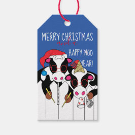 Para Regalos Etiquetas de regalo de Navidad Feliz Año Moo