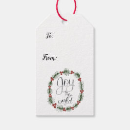 Para Regalos Etiquetas de regalo de Navidad Joy to the World