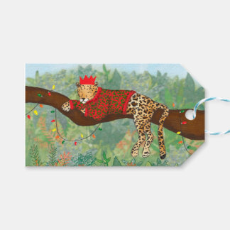 Para Regalos Etiquetas de regalo de Navidad Leopard