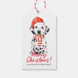 Para Regalos Etiquetas de regalo de Navidad lindo cachorro dálm