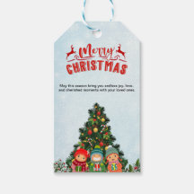 Etiquetas de regalo de navidad Minimalistas de col