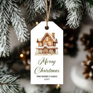 Para Regalos Etiquetas de regalo de Navidad modernas neutras en