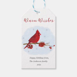 Para Regalos Etiquetas de regalo de Navidad Pájaro Cardenal Roj
