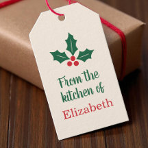 Etiquetas de regalo de Navidad personalizadas con 