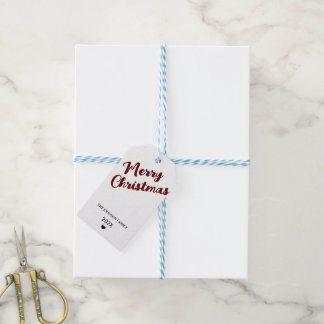 Para Regalos Etiquetas de regalo de Navidad rojas modernas – Al