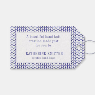 Para Regalos Etiquetas de regalo de negocios de BLUE LINE KNIT