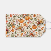 Etiquetas de regalo de otoño