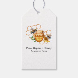 Para Regalos Etiquetas de regalo de panales de abeja con acuare