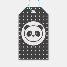 Para Regalos Etiquetas de regalo de panda punteadas