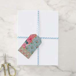 Para Regalos Etiquetas de regalo de papel pintado rosa
