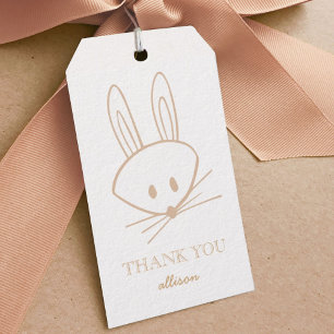 Para Regalos Etiquetas de regalo de Personalizado Woodland Bunn