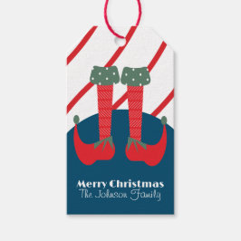 Para Regalos Etiquetas de regalo de pies de elfo de Navidad lin