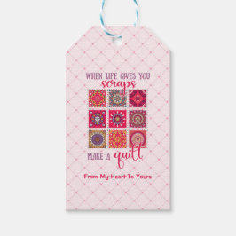 Para Regalos Etiquetas de Regalo de Pink Make A Quilt