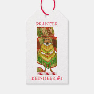 Para Regalos Etiquetas de regalo de PRANCER REINDEER