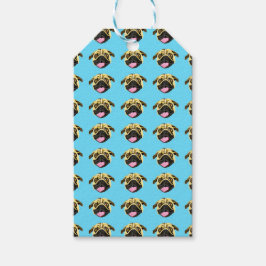 Para Regalos Etiquetas de regalo de Pug azul
