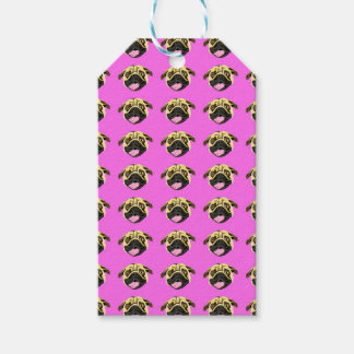 Para Regalos Etiquetas de regalo de Pug rosa