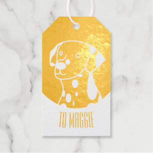 Para Regalos Etiquetas de regalo de Relieve metalizado con nomb