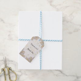 Para Regalos Etiquetas de regalo de rosas blancas románticas
