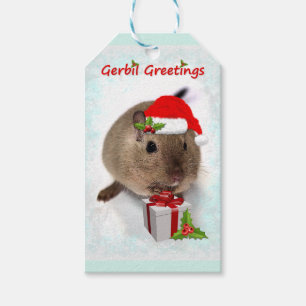 Para Regalos Etiquetas de regalo de saludos de Gerbil