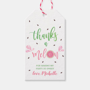 Para Regalos Etiquetas de regalo de sandía Gracias a una sandía