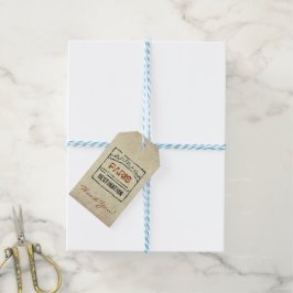 Para Regalos Etiquetas de regalo de sello de pasaporte