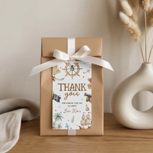 Para Regalos Etiquetas de regalo de tesoro de pirata acuarela