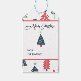 Para Regalos Etiquetas de regalo de vacaciones de invierno azul